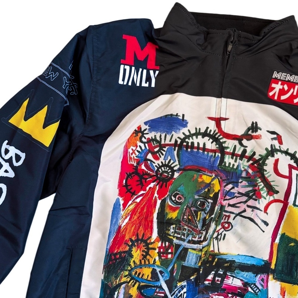 Members Only Jean-Michel Basquiat Racing Windbreaker Jacket - Picture 4 of 12